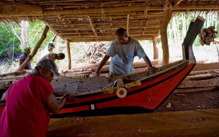 BBC Film Shoot of Canoes and Navigation  in Yap